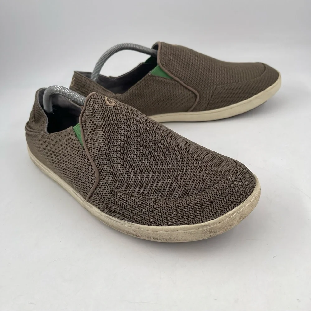 Olukai Men’s Nohea Mesh Mustang - Lime Slip-On Shoes Loafers - SIZE 11.5